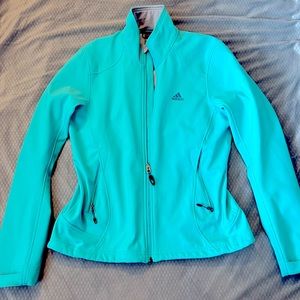 Adidas teal zip-up jacket size M